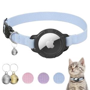 AirTag Cat Collar with Bell and Breakaway Design