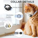 AirTag Cat Collar with Bell and Breakaway Design