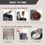 Automatic Cat Food and Water Dispenser Set