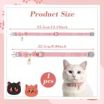 Adjustable Pink Cat Collar with Bowtie and Pendant