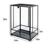 Reptile Glass Terrarium with Double Hinge Door