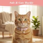 Adjustable Pink Cat Collar with Bowtie and Pendant