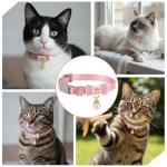 Adjustable Pink Cat Collar with Bowtie and Pendant