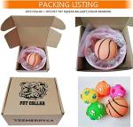 TEEMERRYCA Spiked Leather Dog Collar with Squeak Ball