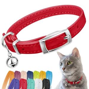 CollarDirect Leather Cat Collar with Breakaway Bell