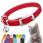 CollarDirect Leather Cat Collar with Breakaway Bell