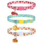 VKPETFR Cute Breakaway Cat Collars with Bells - 3 Pack