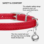 CollarDirect Leather Cat Collar with Breakaway Bell
