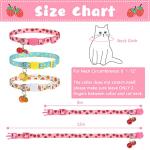 VKPETFR Cute Breakaway Cat Collars with Bells - 3 Pack