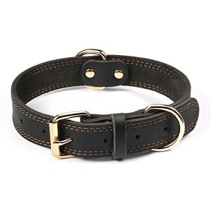 DAIHAQIKO Heavy Duty Leather Dog Collar