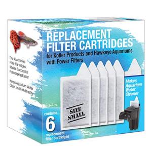 Koller Products Small Aquarium Filter Cartridges 6-Pack