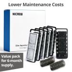 NICREW Slim Aquarium Filter Cartridge Pack (6 + 2)