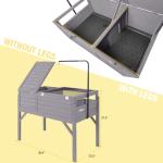 Wooden Tortoise Habitat with Detachable Legs