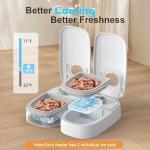 Automatic 2-Meal Cat Feeder with Refrigerated Dispenser