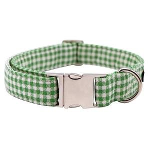 Lionet Paws Adjustable Dog Collar - Green & White
