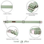 Lionet Paws Adjustable Dog Collar - Green & White