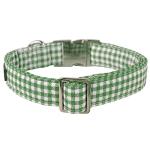 Lionet Paws Adjustable Dog Collar - Green & White