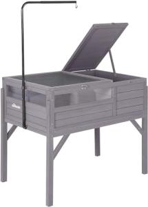 Wooden Tortoise Habitat with Adjustable Lamp Holder