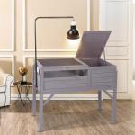 Wooden Tortoise Habitat with Adjustable Lamp Holder