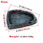 2-Pack Reptile Food and Water Corner Dishes