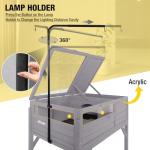 Wooden Tortoise Habitat with Adjustable Lamp Holder