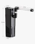 NICREW Submersible Aquarium Filter for 2-5 Gallon Tanks