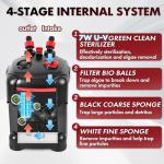 Ultra-Quiet Canister Filter for Fish Tanks