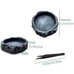 Reptile Water Dish and Feeding Tweezers Set