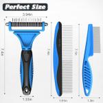 3-Pack Grooming Rakes and Combs for Pets