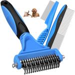 3-Pack Grooming Rakes and Combs for Pets