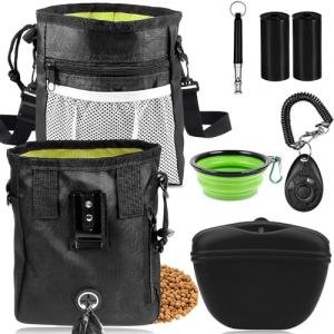 Dog Training Treat Pouch with Clicker and Bowl