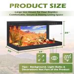 Royxen 65 Gallon Tempered Glass Reptile Enclosure