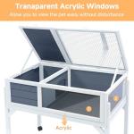 Spacious Wooden Tortoise Habitat with Storage and Light