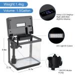 AQQA 1.5 Gallon Colorful Desktop Fish Tank