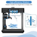 AQQA 1.5 Gallon Colorful Desktop Fish Tank