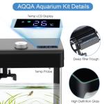 AQQA 1.5 Gallon Colorful Desktop Fish Tank