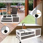 Large Mobile Wooden Tortoise Habitat with Trays