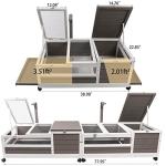 Large Mobile Wooden Tortoise Habitat with Trays