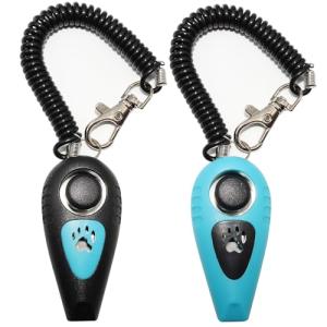 HoAoOo Dog Training Clicker and Whistle Set