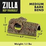 Zilla Medium Bark Bends for Reptile Terrariums