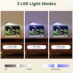 2.5 Gallon Nano Aquarium with LED Light