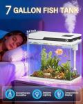 Smart 7-Gallon Fish Tank with Auto Feeder