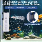 265 GPH 4-in-1 Aquarium Filter for Fish Tanks