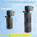 Powerful Submersible Aquarium Filter for Large Tanks