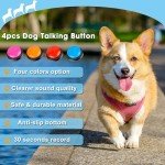 Voice Recording Dog Training Buttons - 4 Pack