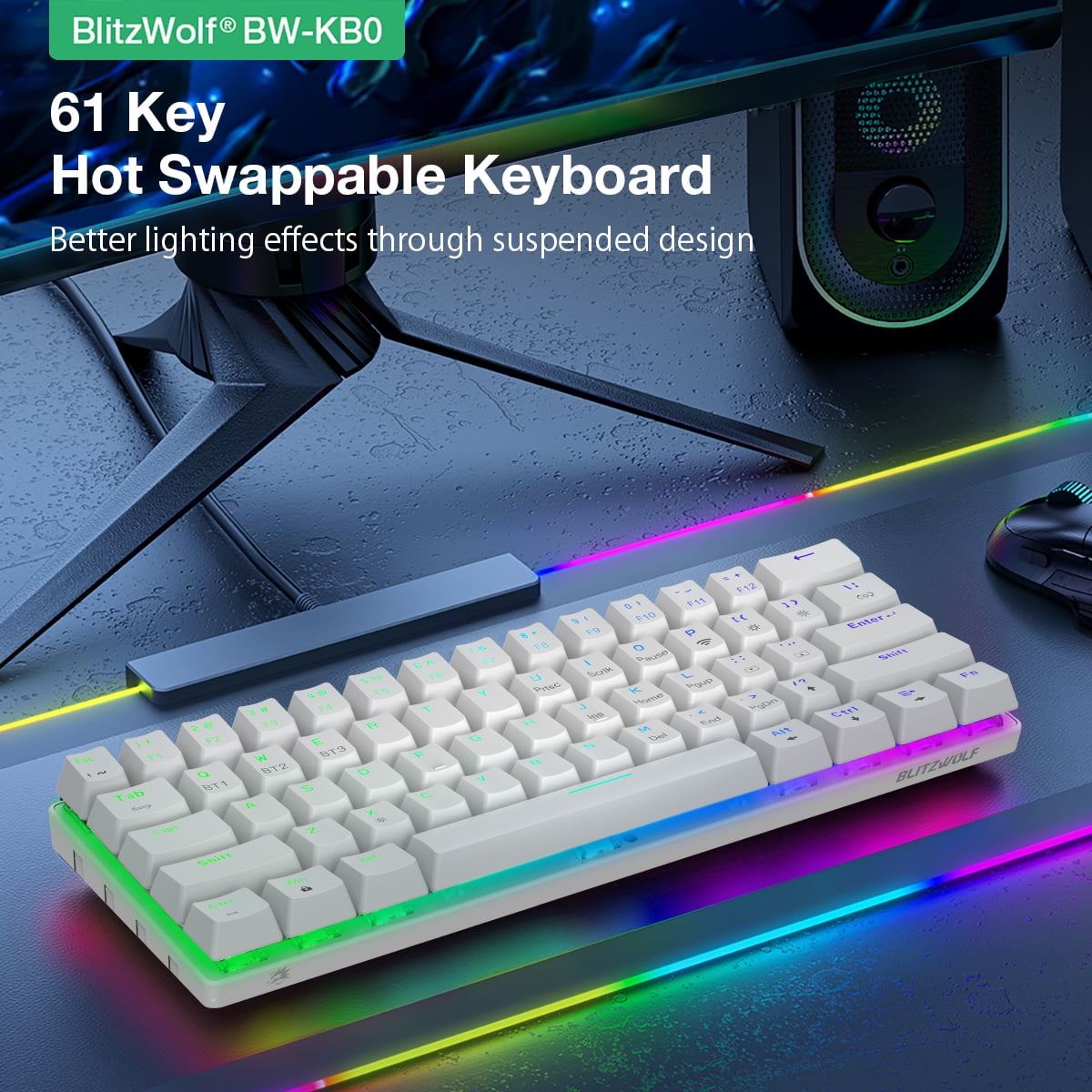 BlitzWolf 61-Key Wireless Mechanical Gaming Keyboard