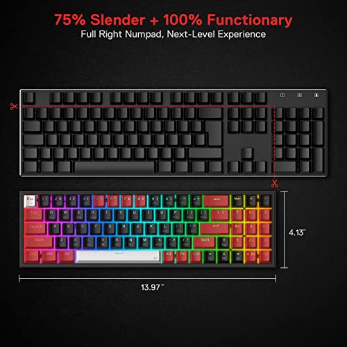 Redragon K628 PRO Wireless RGB 75% Gaming Keyboard