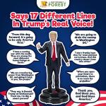Talking Donald Bobblehead with Presidential Quotes