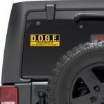 D.O.G.E. Sticker - Hilarious Elon Musk Parody Decal