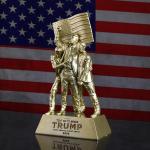 Trump Gold Statue: Fun Political Desk Ornament
